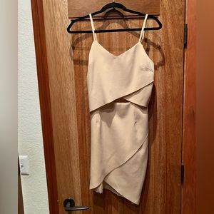 Elliatt asymmetrical nude/blush dress